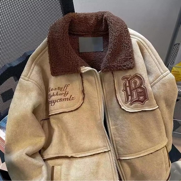 Vintage-Style Sherpa-Lined Coat - Picture 3 of 4